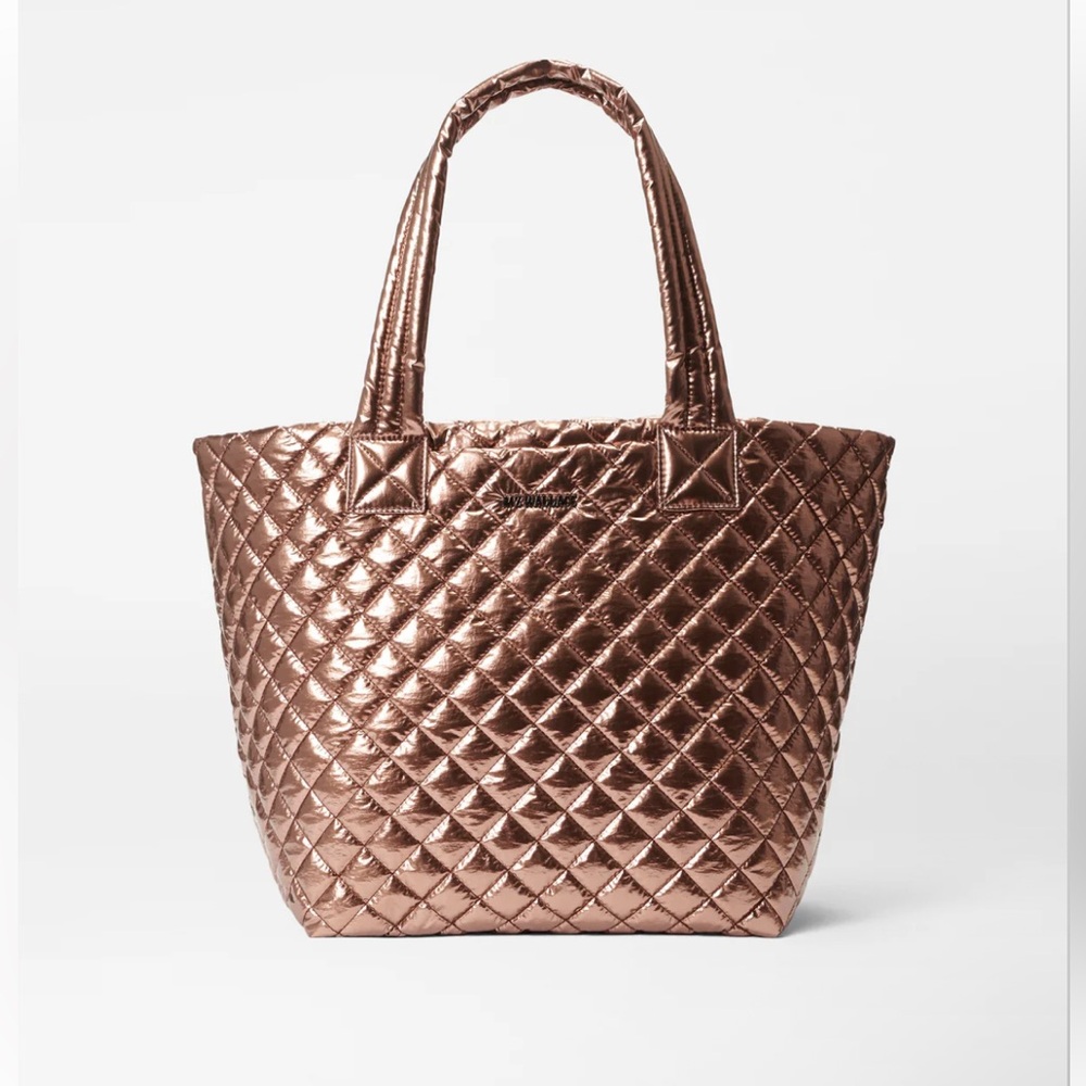 MZ Wallace Copper Metallic Medium Metro Tote Deluxe